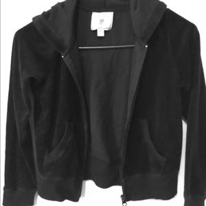 Med. Pink Republic Black hooded jacket